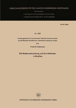 Paperback Die Bodenuntersuchung Und Ihre Methoden in Brasilien [German] Book