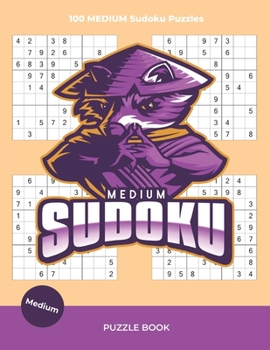 Paperback Medium Sudoku Puzzle Book: 100 Large Print Sudoku Puzzles For Adults and Seniors With Solutions (vol.1) [Large Print] Book