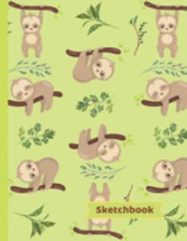 Paperback Sloths Sketchbook: Sloth Gifts, Blank Paper Sketch Book Large Notebook for Doodling, Drawing or Sketching 8.5" x 11" Book