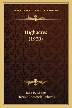 Paperback Highacres (1920) Book
