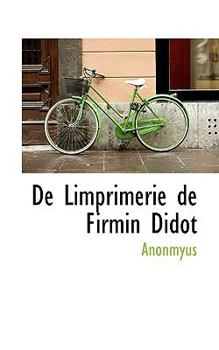 Paperback de Limprimerie de Firmin Didot Book