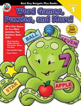 Paperback Word Games, Puzzles, and More!, Grade 1 Book