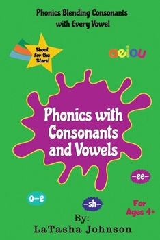 Paperback Phonics With Consonants and Vowels [Large Print] Book