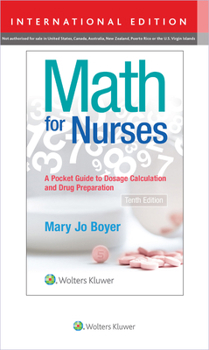 Paperback Math for Nurses 10e (Int Ed) PB Book