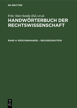 Hardcover Mädchenhandel - Reichsexekution [German] Book