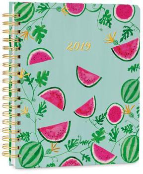 High Note 2019 Fresh & Colorful Watermelons Deluxe Hardcover Organizer Planner Large Format 18-Month Organizer - July 2018 to December 2019, 8.25x10 (CHL-0582)