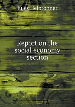 Paperback Report on the social economy section Book