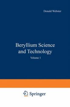 Paperback Beryllium Science and Technology: Volume 1 Book