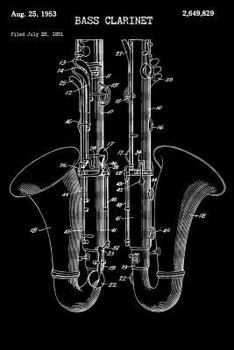 Paperback Bass Clarinet: Journal - Music Windwood Band Instrument Book (Blank Lined Notebook) Book