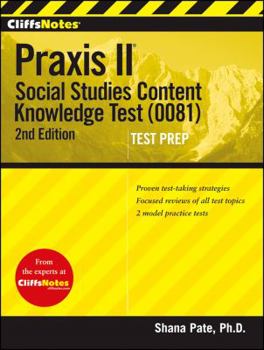 Paperback Cliffsnotes Praxis II: Social Studies Content Knowledge (0081), 2nd Edition Book