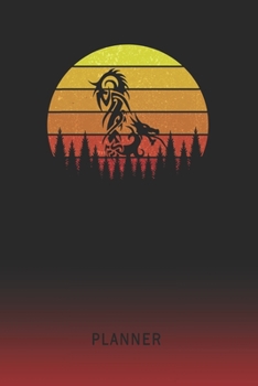 Planner: Dragon Tattoo 2 Year Weekly Planner 2020 - 2022 Retro Vintage Sunset Cover January 20 - December 21 Planning Organizer Writing Notebook Productive Datebook Calendar Schedule Plan Days, Set Go