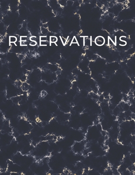 366 Days Restaurant Reservations Book: With 366 undated pages perfect for 2020 - Guest Booking Diary & Hostess Table Log Journal with Beautiful Cover with black marble design.