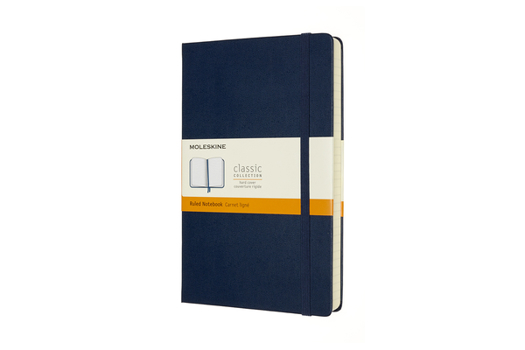 Hardcover Moleskine Notebook, Expanded, Large, Ruled, Sapphire Blue, Hard Cover (5 X 8.25) Book