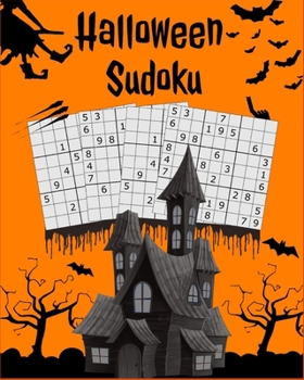 Paperback halloween sudoku: easy to hard puzzles for adults and kids - relax and solve daily sudoku puzzles. Book