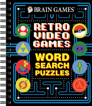 Spiral-bound Brain Games - Retro Video Games Word Search Puzzles Book