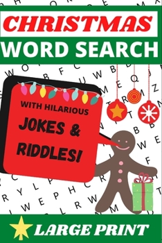 Paperback Christmas Word Search: Large Print With Holiday Jokes and Riddles! Book