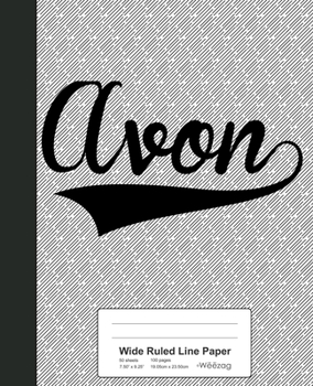 Paperback Wide Ruled Line Paper: AVON Notebook Book