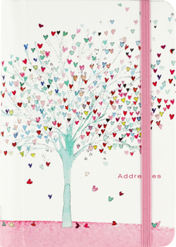Spiral-bound Tree of Hearts Address Book