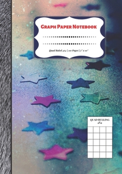 Paperback Graph Paper Notebook: Quad Ruled 4x4 - 110 Pages - 7" x 10" Squared Graphing Paper * Blank Notebook * Grid Paper * Softback ...(Composition Book