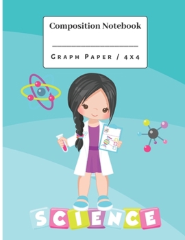 Paperback Composition Notebook.: Children's Science Graph Paper notebook 4x4. Book