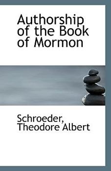 Paperback Authorship of the Book of Mormon Book