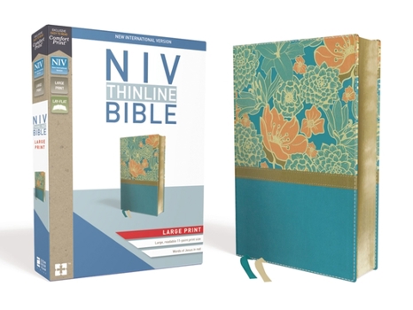 Imitation Leather NIV, Thinline Bible, Large Print, Imitation Leather, Blue, Red Letter Edition [Large Print] Book
