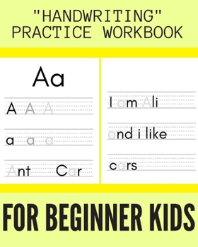 Paperback HANDWRITING practice workbook: 8 x 10 inches learn to write notebook for kids - learn to write your letters abc (alphabets) Book