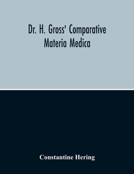 Paperback Dr. H. Gross' Comparative Materia Medica Book