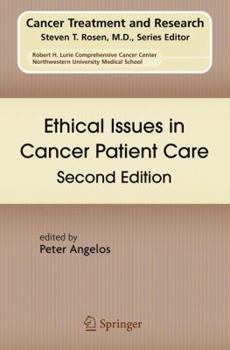 Paperback Ethical Issues in Cancer Patient Care Book