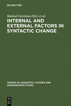 Hardcover Internal and External Factors in Syntactic Change Book