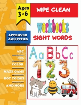 Paperback wipe clean workbook sight words ages 3-6: A Magical Sight Words and Phonics Activity Workbook for Beginning Readers, Coloring, Dot to Dot, Shapes, let Book