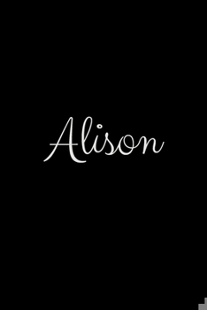 Paperback Alison: notebook with the name on the cover, elegant, discreet, official notebook for notes Book