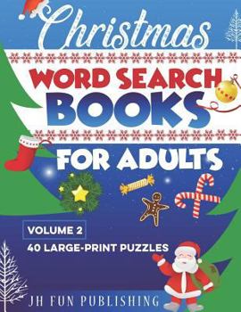 Paperback Christmas Word Search Books For Adults: 40 Large-Print Puzzle (Volume 2) Book