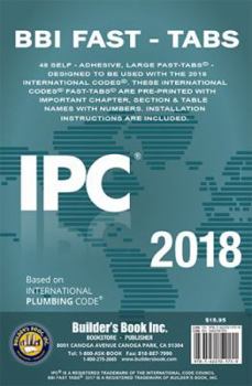 Pamphlet 2018 International Plumbing Code (IPC) Fast Tabs Book