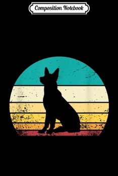 Composition Notebook: German Shepherd Lovers Vintage Retro Sunses Men Women Journal/Notebook Blank Lined Ruled 6x9 100 Pages