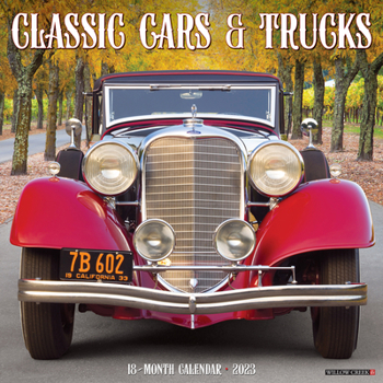 Calendar Classic Cars & Trucks 2023 Wall Calendar Book