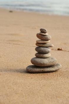 Zen Rock Cairn on the Beach in Hawaii Journal: Take Notes, Write Down Memories in this 150 Page Lined Journal