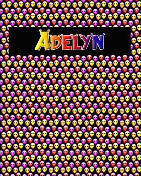Paperback 120 Page Handwriting Practice Book with Colorful Alien Cover Adelyn: Primary Grades Handwriting Book