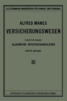 Paperback Versicherungswesen: Erster Band: Allgemeine Versicherungslehre [German] Book