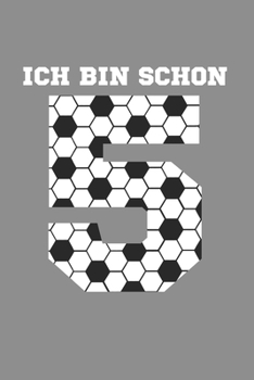 Notizbuch A5 (6X9zoll) Kariert 120 Seiten: Fu�ball 5. Geburtstag Geschenk Jungen 5 Jahre Mannschaft