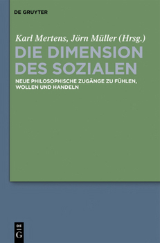 Hardcover Die Dimension des Sozialen [German] Book