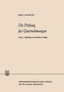 Paperback Die Prüfung Der Unternehmungen [German] Book