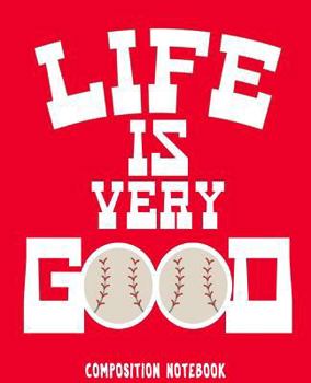 Paperback Composition Notebook: Baseball Softball Wide Ruled Composition Notebook 7.5 x 9.25 inches 100 Pages Back to School Book