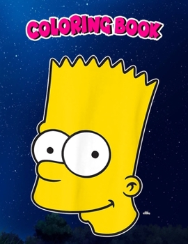 Paperback Coloring Book: The Simpsons Bart Simpson Face, Children Coloring Book, 100 Pages to Color Book
