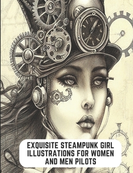 Paperback Exquisite Steampunk Girl Illustrations for Women and Men Pilots: 50 Pages to Color Your Stress Away Book