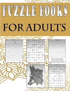 Paperback Puzzle books for adults: Fun and relaxing Activity Puzzle Book for Adults, Word search, Sudoku, mandala, Killer Sudoku and mazes 8,5"x11" Book