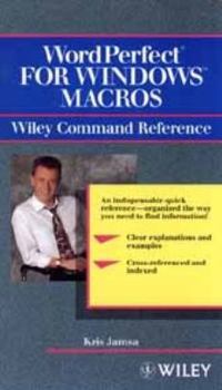 Paperback WordPerfect for Windows Macros: Wiley Command Reference Book