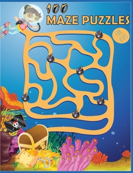 Paperback 100 maze puzzles for kids: A Fun Game and Maze Book for Kids . Book