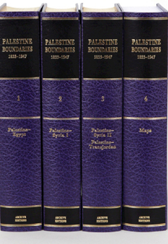 Hardcover Palestine Boundaries 1833-1947 4 Volume Set Including Boxed Maps Book