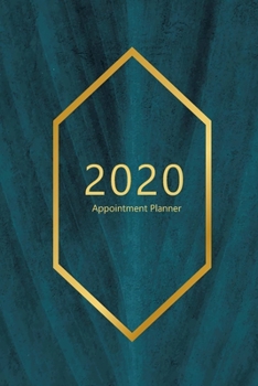 2020 Appointment Planner: Hourly agenda. Monthly and Weekly planner. Week on 2 pages. Square layout. Schedule, arrange, plan events. Monday start ... hexagon, golden look. Soft matte cover).